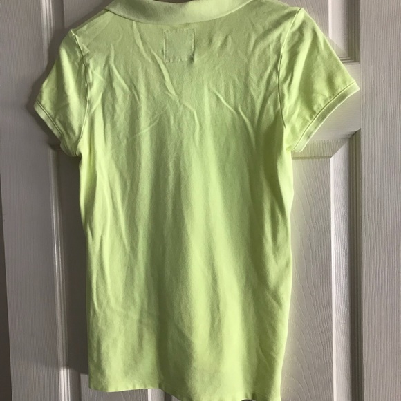 American Eagle Fluorescent Green POLO SHIRT - Picture 4 of 5